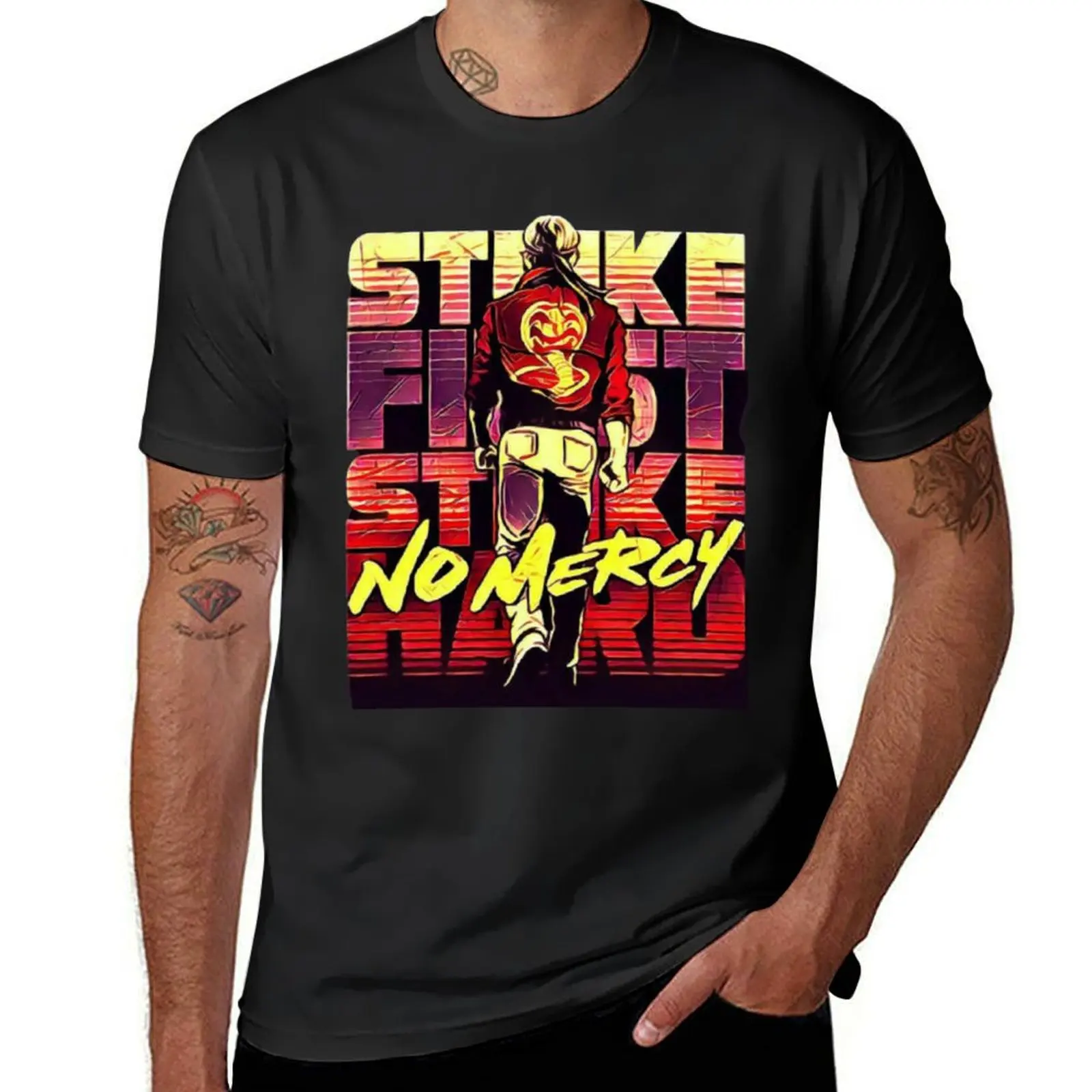 

strike first strike hard no mercy T-Shirt Aesthetic clothing oversizeds for a boy funny t shirts for men