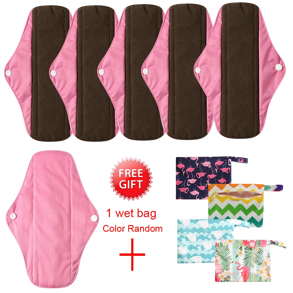Sanitary pads Reusable Bamboo Charcoal Sanitary Napkins Regular Flow Pads Healthy Feminine Hygiene Feminine Menstrual Pads Combo Pack