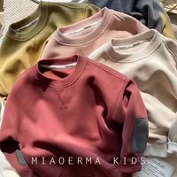 Einfarbiges Langarm Sweatshirt – Bild 2