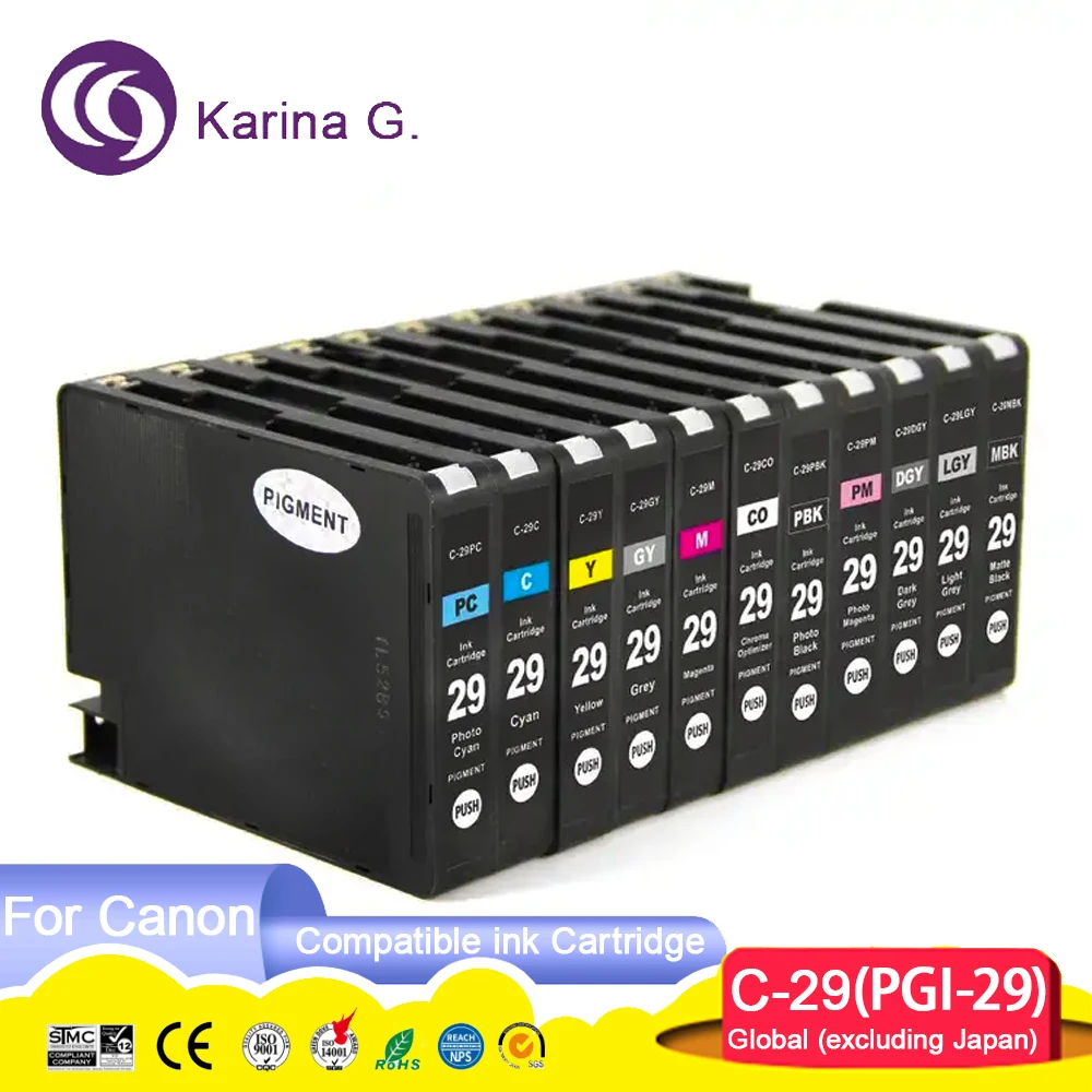 PGI-29 PGI29 PGI 29 C-29 Premium Color Compatible InkJet Ink Cartridge for Pixm