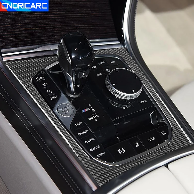 

Carbon Fiber Center Console Gear Shift Frame Decoration Cover Trim For BMW 8 Series G14 G15 G16 2019-2023 Car Styling Interior