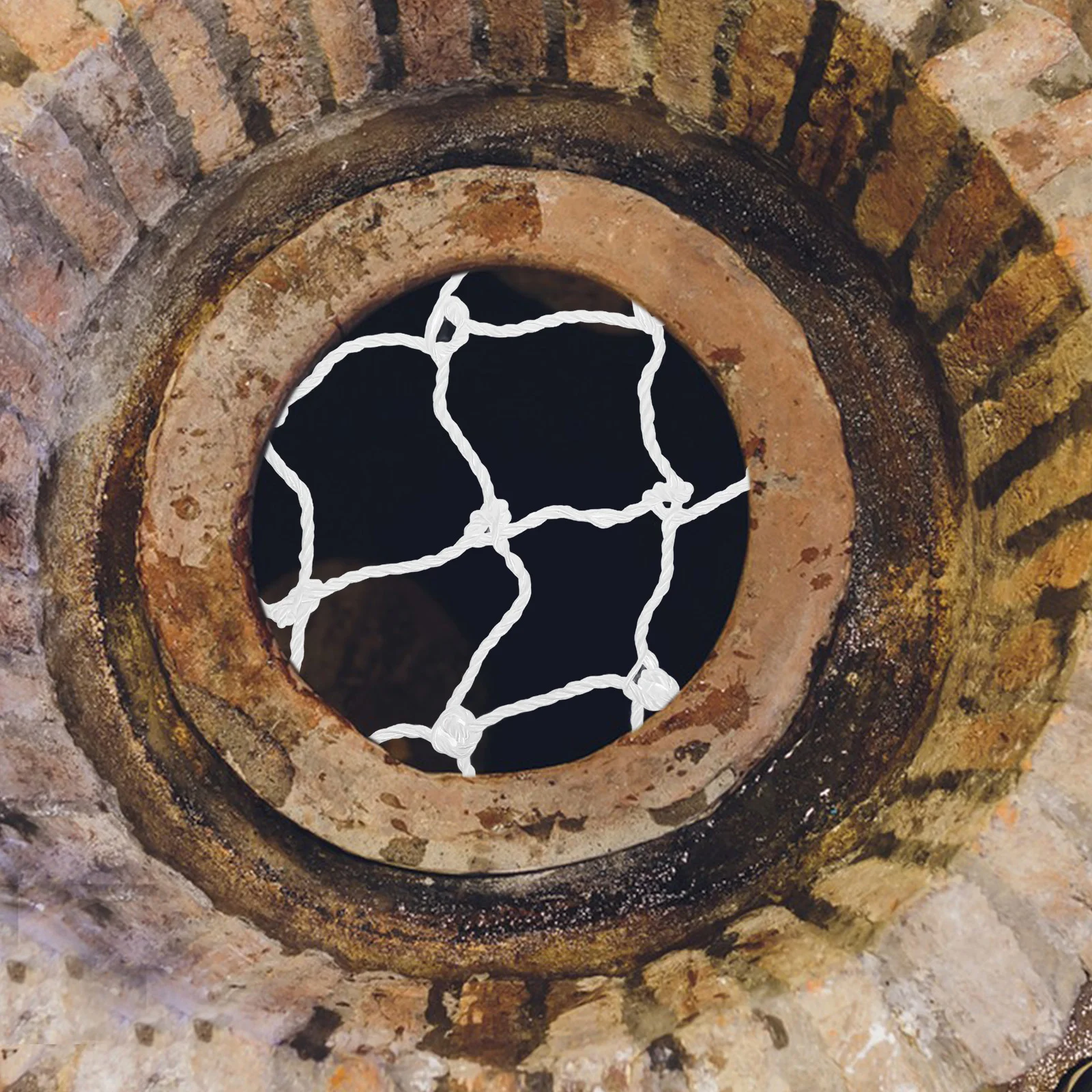 Manhole Cover Protective Net Well Netting Round Safety Mesh Wellhead Protection for Drainage System White Garden Nets