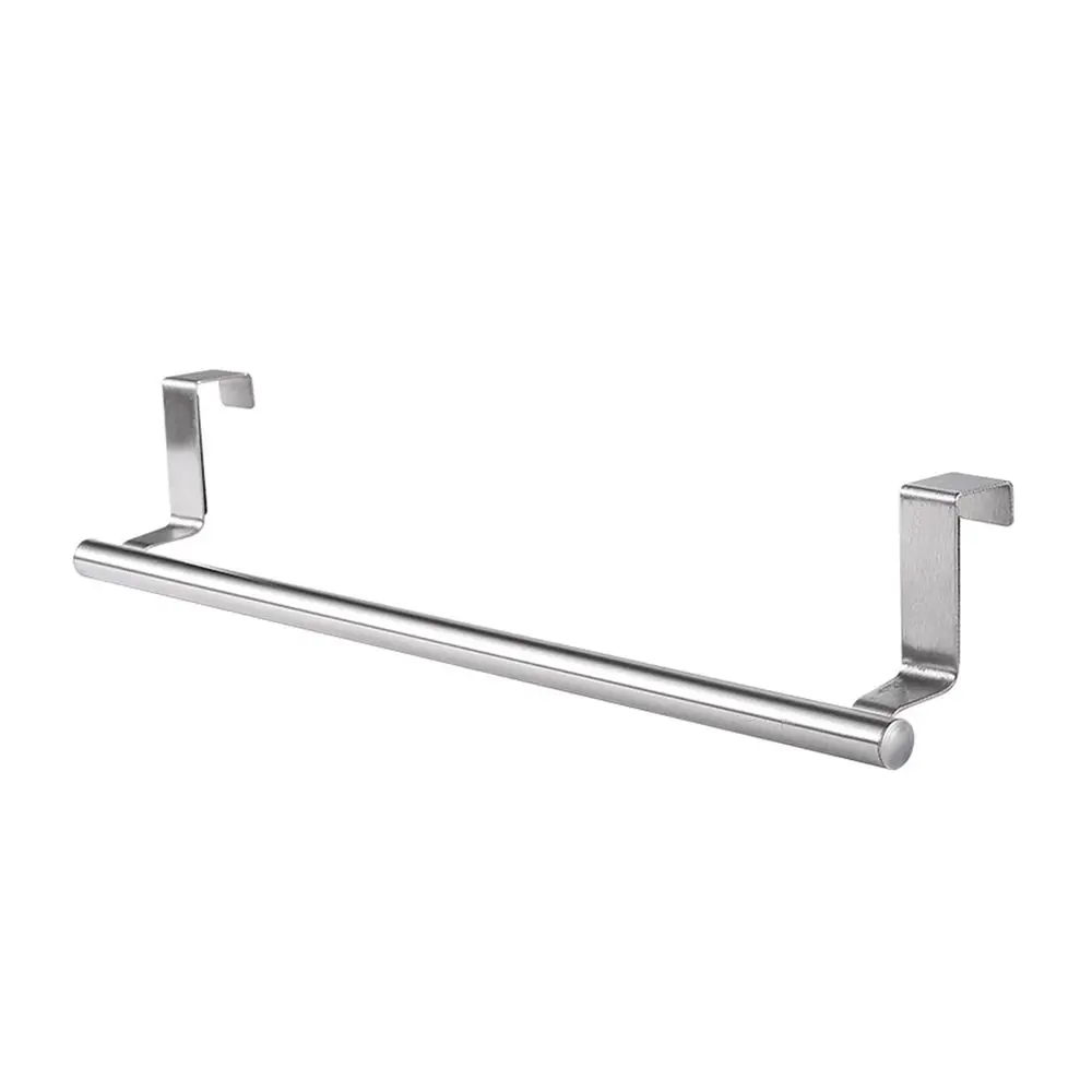 Towel Rack Over Door Towel Bar Hanging Holder Stainless Steel Bathroom Kitchen Cabinet Rag Rack Shelf Hanger