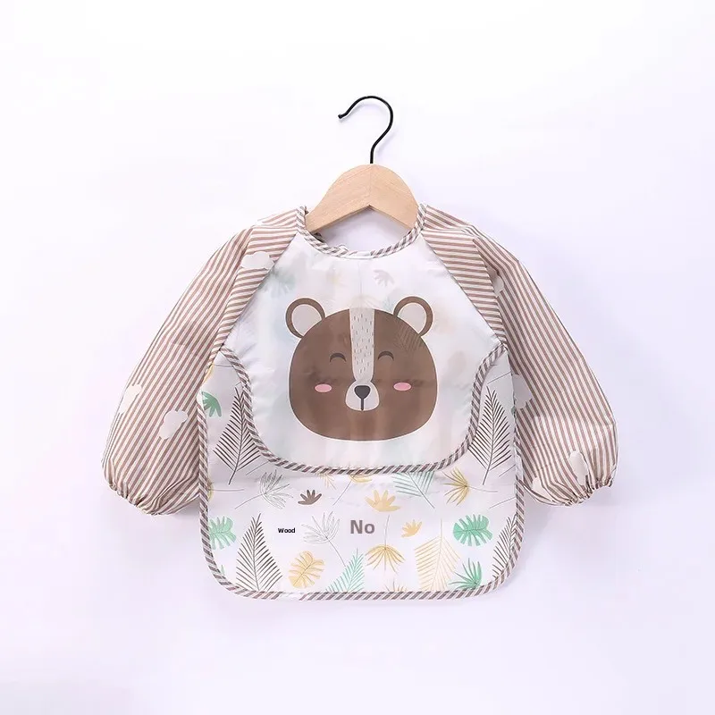Waterproof Children's Feeding Apron Baby Boys Eating Clothes Toddler Anti-Dirty Neck Protector Mealtime Smock Kids Clothing