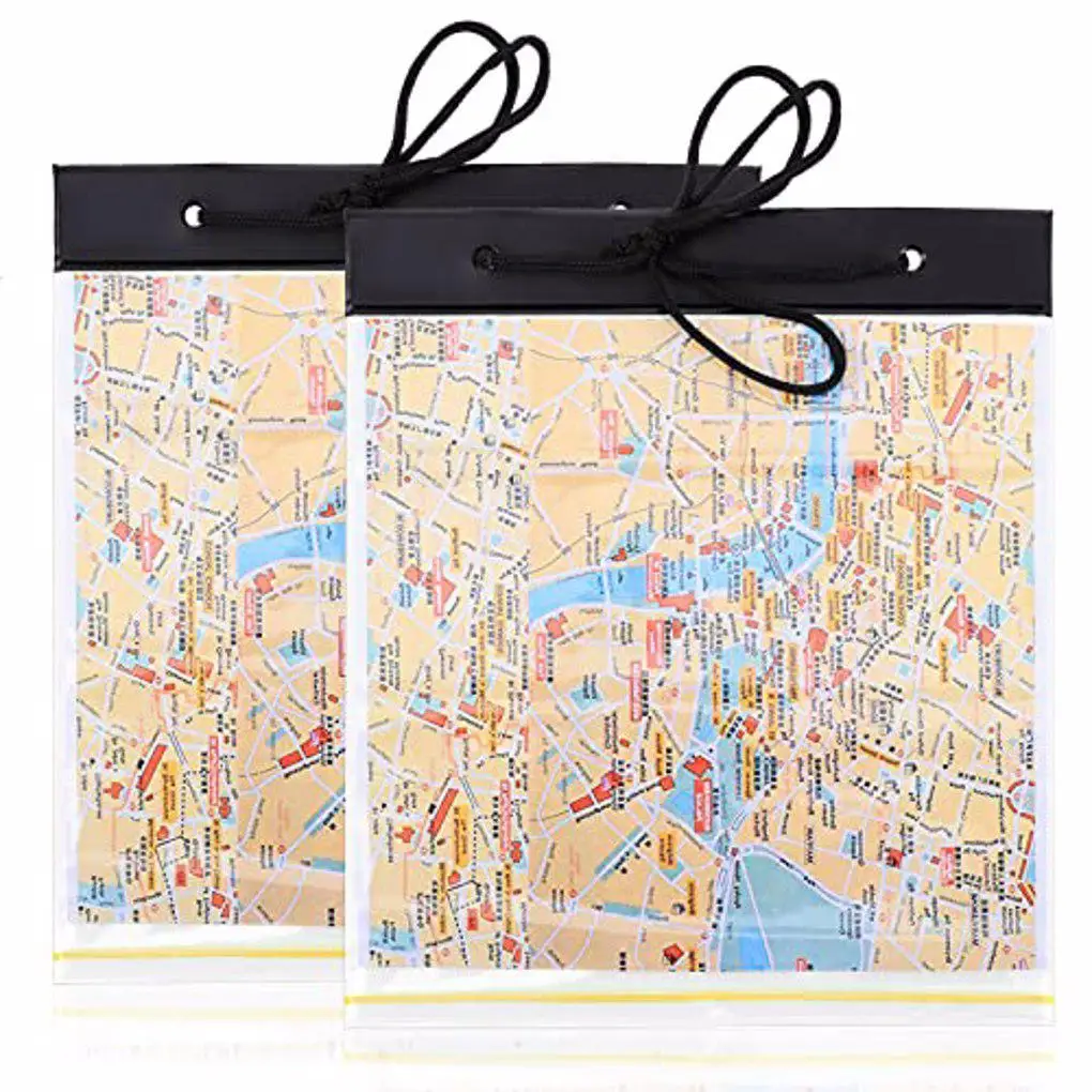 Map Case Transparent Waterproof PVC Stationery Storage Holder Cover Camping Fishing Picnic Mountaineering Pocket Bag
