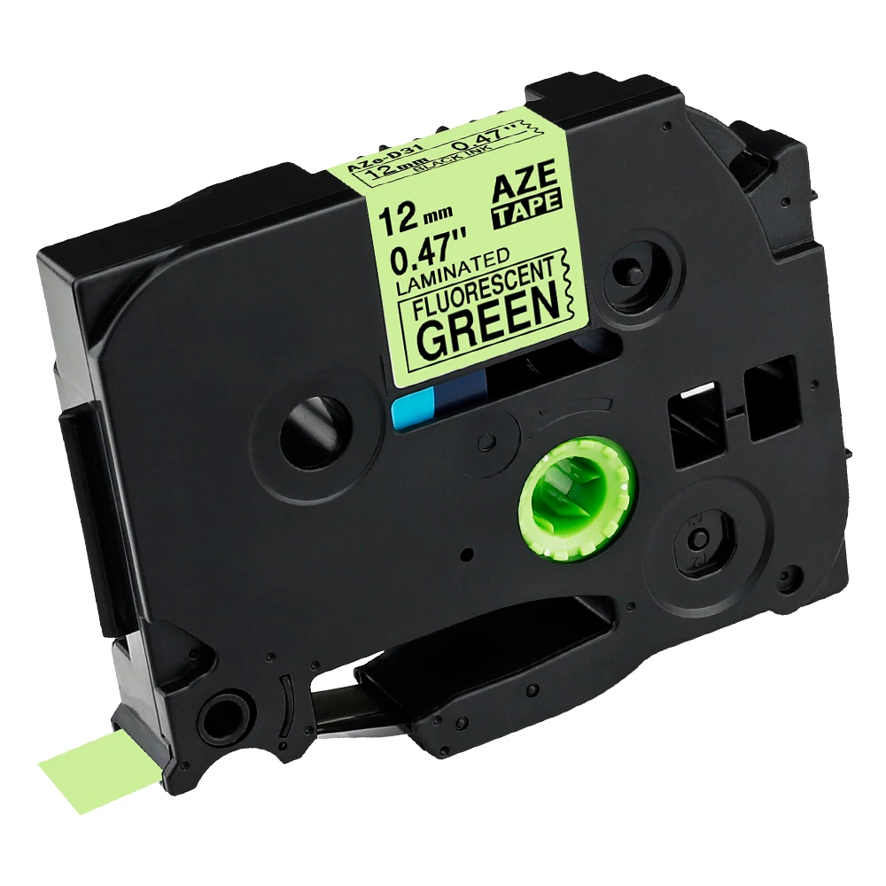 Versatile Label Tape for Brother P-Touch Label Machines, Black on White, 12mm