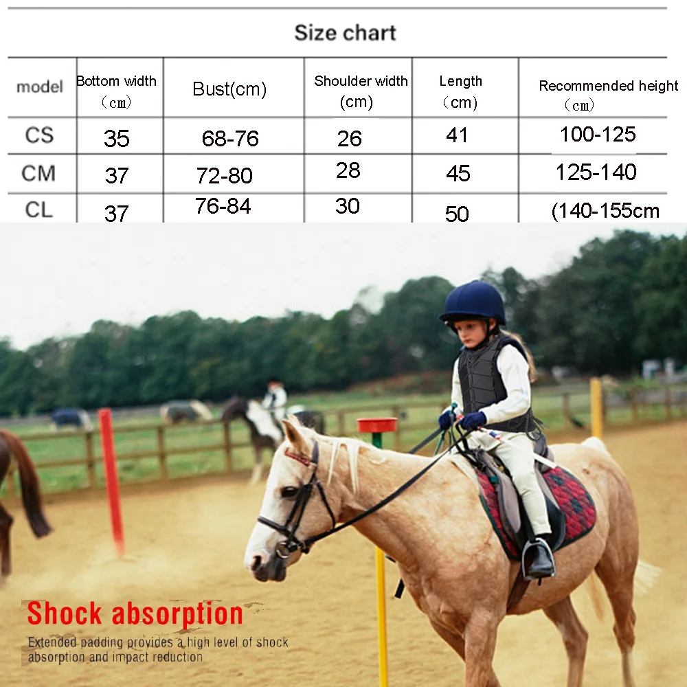 Horse Riding Vest Children's Training Equestrian Safety Vest Body Protective Horse Riding Vest Gear Waistcoat Sports Equipment 6
