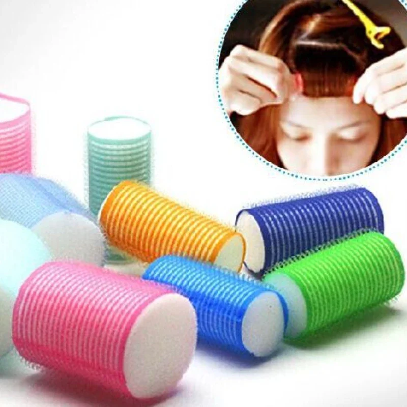1/6Pc/set No Heat Self-adhesive Hair Curler Hair Roller Set Self Grip Heatless Curling Hairdressing Styling Tool Multi Sizes New image