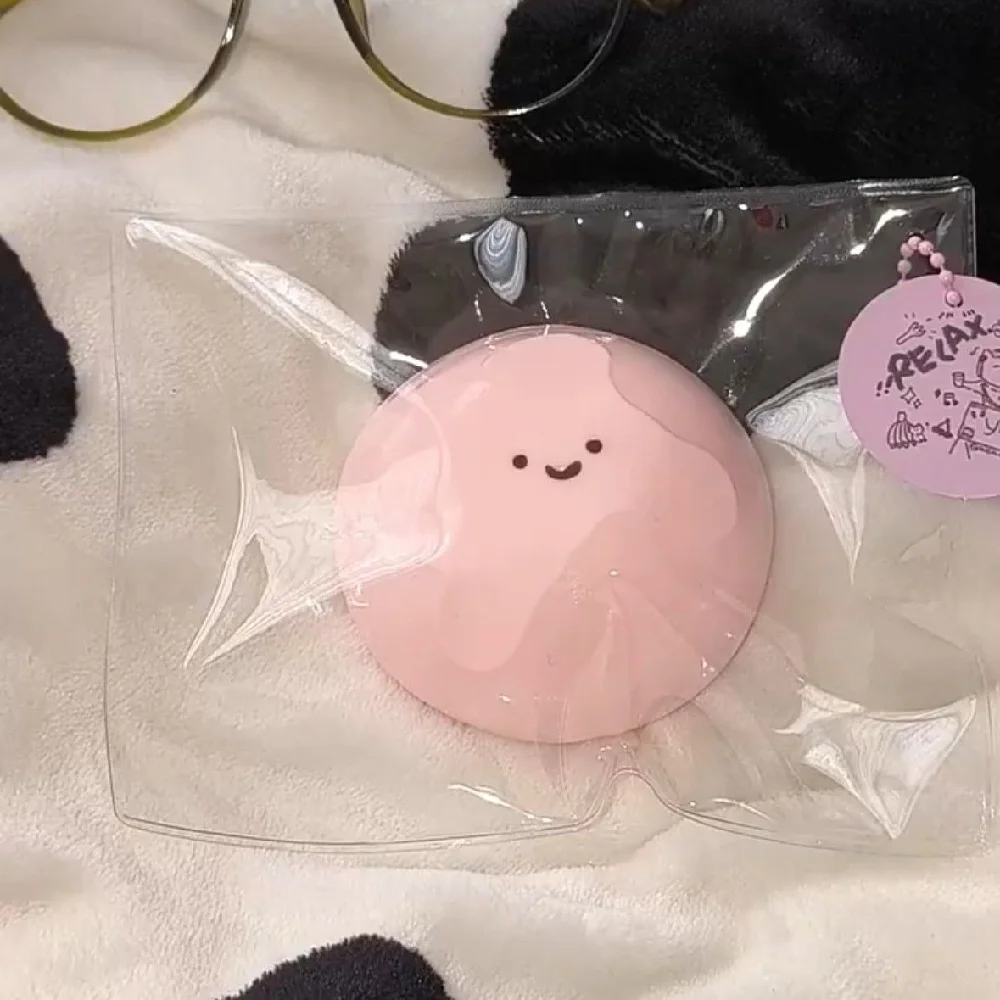 Squishy Funny Yogurt Dough Pink Dough Bun Black Cat's Head Muddy Handmade Silicone Crore Adult Stress Relief Kids Toy Girl Gifts fidget toys anti stress toy release pressure toy squishy toys decompression toy sensory toys stress relieving toy