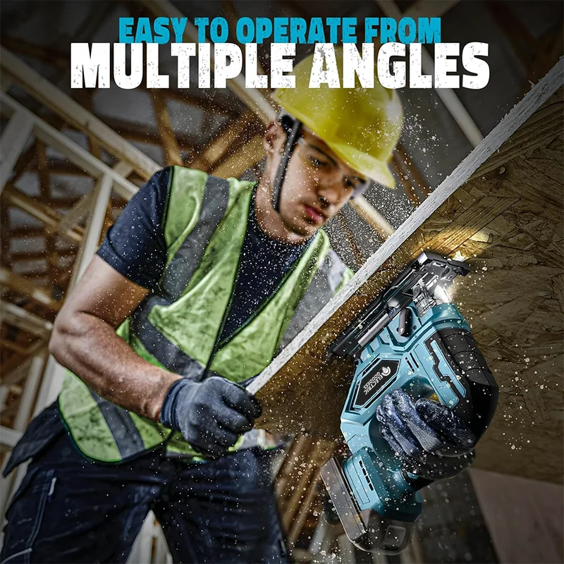 For 18V Makita 3000RPM Electric Curved Saw Cordless Jig Saw Portable Multifunction Carpenter Power Tool No Battery 5