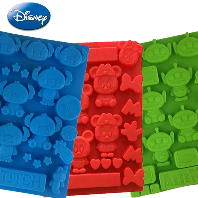 Disney Stitch Mickey Cookie Cutter Ice Cube Tray Anime Silicone