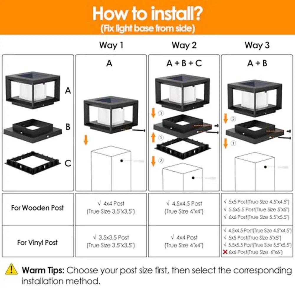 Solar Fence Cap Lights 8 Pack Outdoor Waterproof Deck Post Lights with Diamond Shinning Effect Fits 4x4 5x5 6x6 Wooden Vinyl