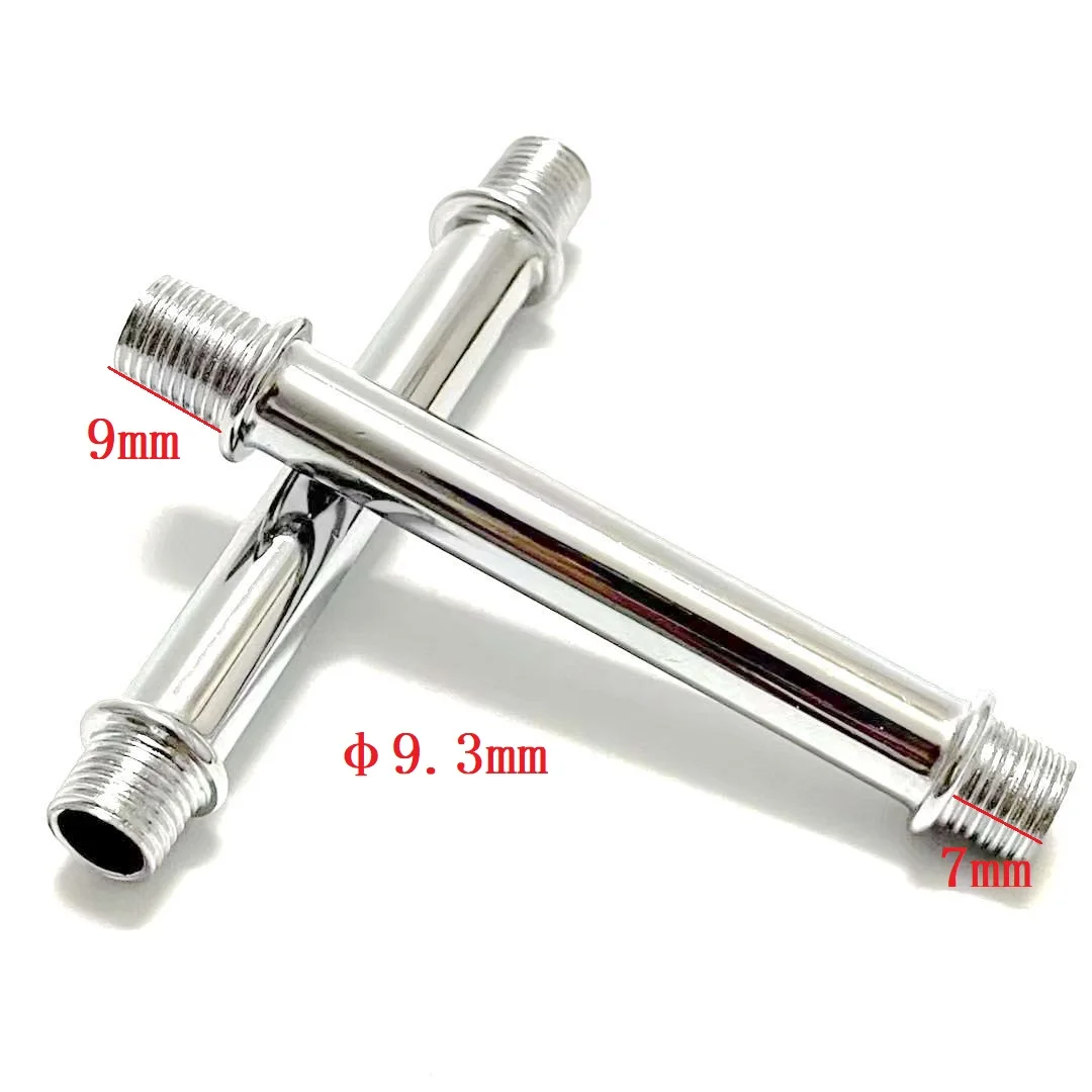 2 pieces each M10 Hollow Pipe Double Ends with Threads Metal Tube Fixtures for DIY Lighting thread adapter