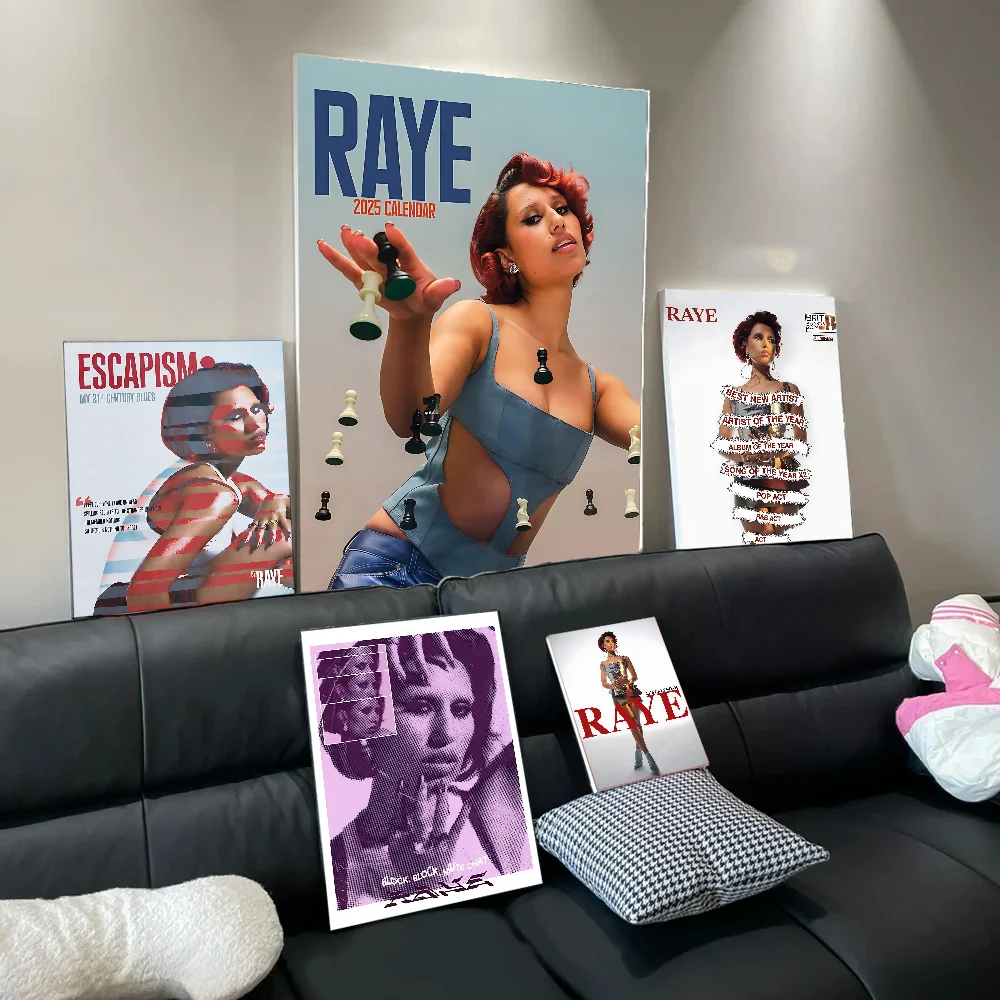 영국 가수 Raye 클래식 빈티지 포스터 빈티지 룸 홈 바 카페 장식 북유럽 홈 장식