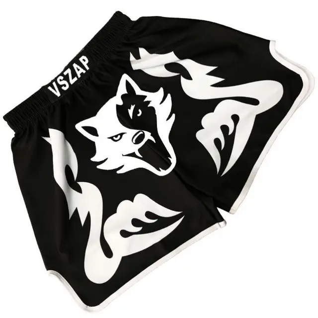 Muay Thai Pants Breathable loose Printing Kickboxing Fight Grappling Short MMA Boxing Shorts Clothing Sanda Fight Grappling H4