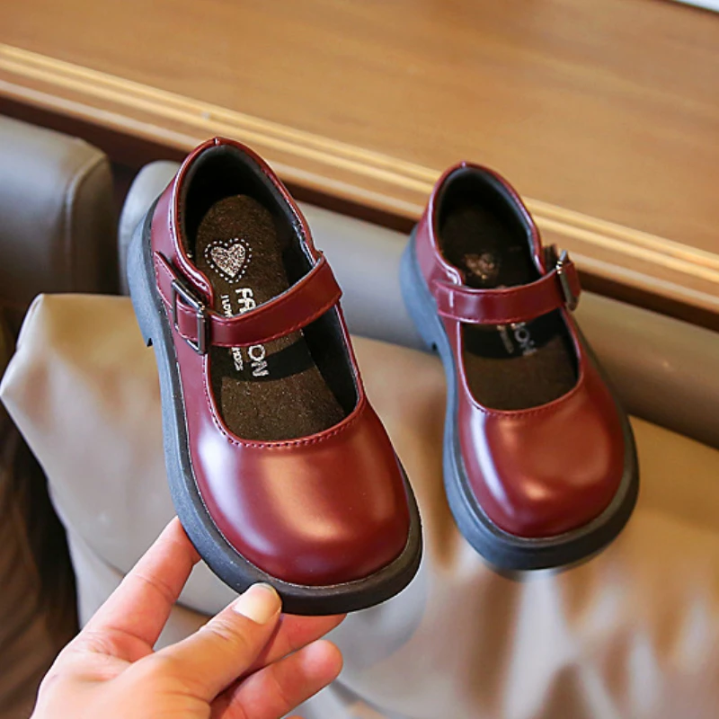 

Girls Mary Janes Baby Dress Shoes Toddlers Fashion Dance Party Children Shoes Princess Kids Leather Shoes Solid Color Versatile