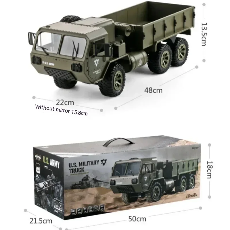 Six Wheel Drive Heavy-duty Six Wheel Truck Model With Load-bearing Capacity Full Proportion Rc Remote-controlled Car Toy Gift 4