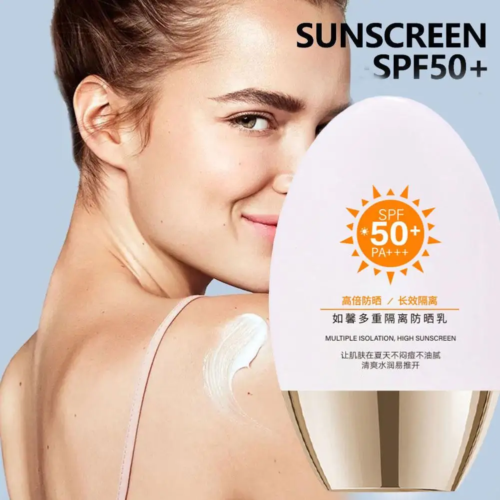 Sunscreen Refreshing Oil Control Facial Sunscreen SPF50+ UVB UVA Effective Isolates Ultraviolet Rays Protects 50g