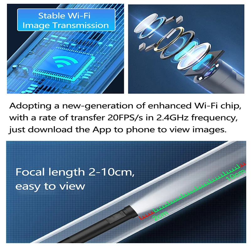 HD 1080P Single/Dual Lens Endoscope Inspection Camera for Android & iOS Mini Waterproof Inspection Camera for Pipe Inspection 4