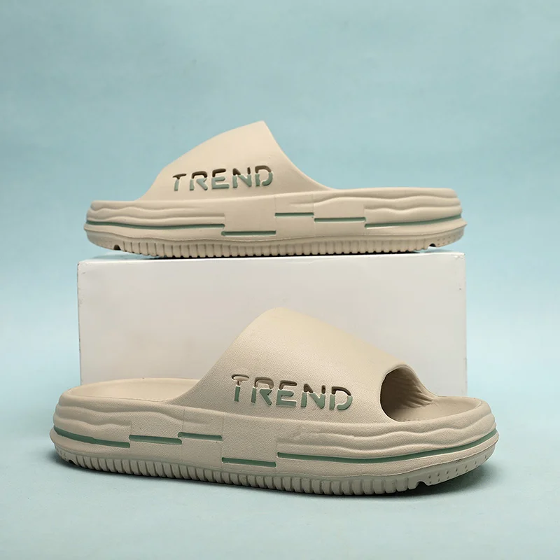 Halktofflor för män Halkskydd med tjock sula Mjuk skumsliders Supermjuk halkfri tofflor för inomhus utomhus_voghion.com