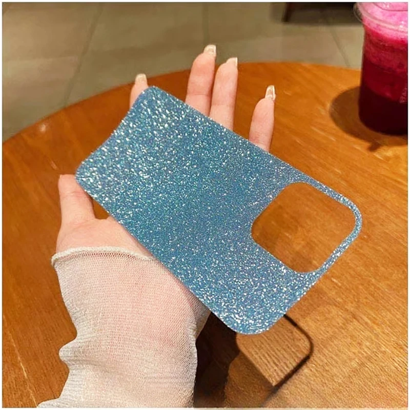Luxury DIY Glitter Phone Case with Flash Stickers - Thin Cover Accessory