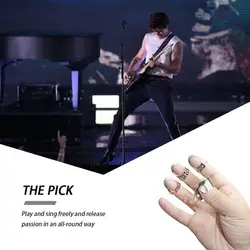 1 Thumb + 3 Finger Guitar Picks Celluloid Fingerpicks Guitar Plectrum Sheath For Acoustic Electric Instrument Accessories