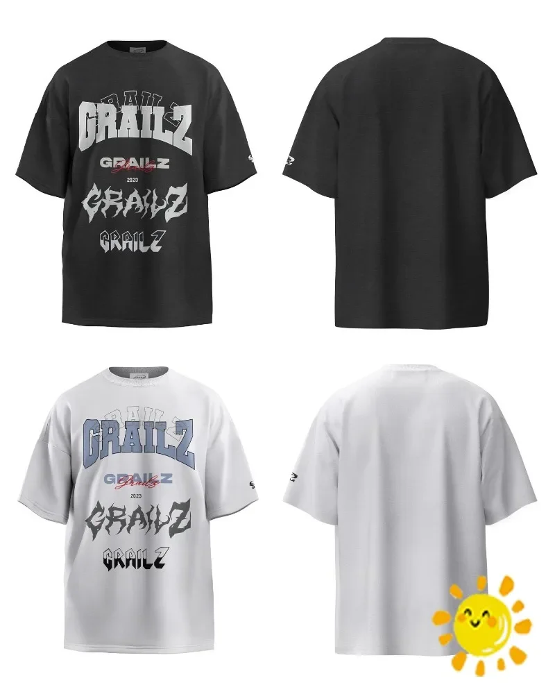 

Мужская и женская футболка с надписью GRAILZ