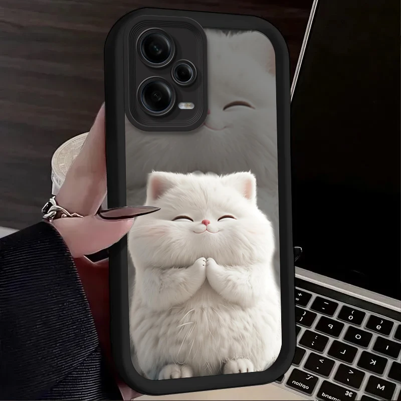 Fluffy Cute Fat Cat Soft Phone Case Cover
