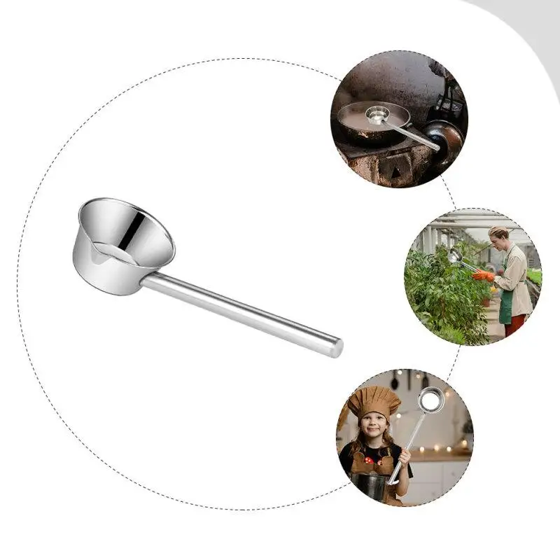 Description Picture 2 of itemStainless Steel Spoon Water Ladles Dining Hall Big Scoop Home Tools Dispenser Soup Handle Dipper Multipurpose Long
