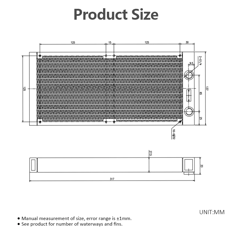 Ococoo-Aluminium Water Cooling Radiator, Bico Fixo, Computer