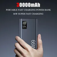 30000mAh Power Bank 66W Super Fast Charging For iPhone 15 14 Huawei P50 Xiaomi Samsung PD 20W External Battery Charger Powerbank 1
