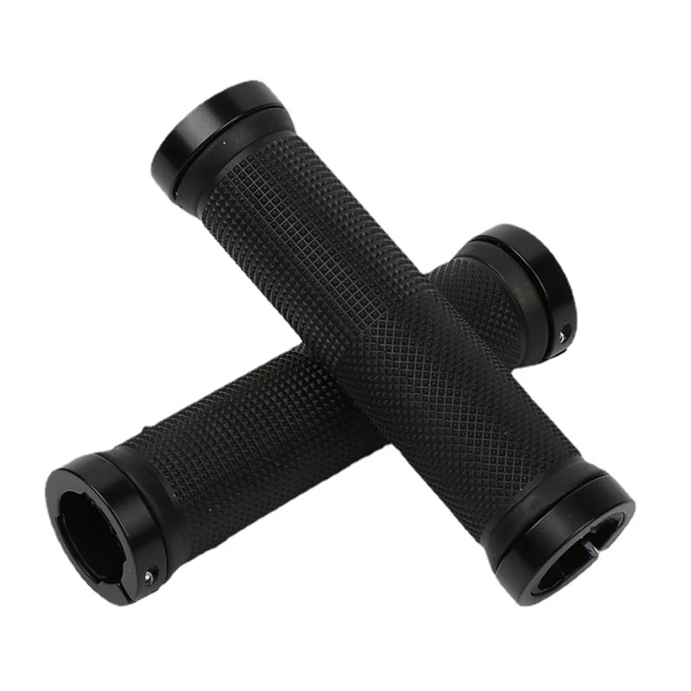 Bicycle Grips MTB Bike Handbar Grips Aluminum Ring Locking Grip Non-Slip Shock Absorption Cycling Gear 1 Pair bicycle handlebar grips bicycle accessories bike handlebar grips bike handle grips