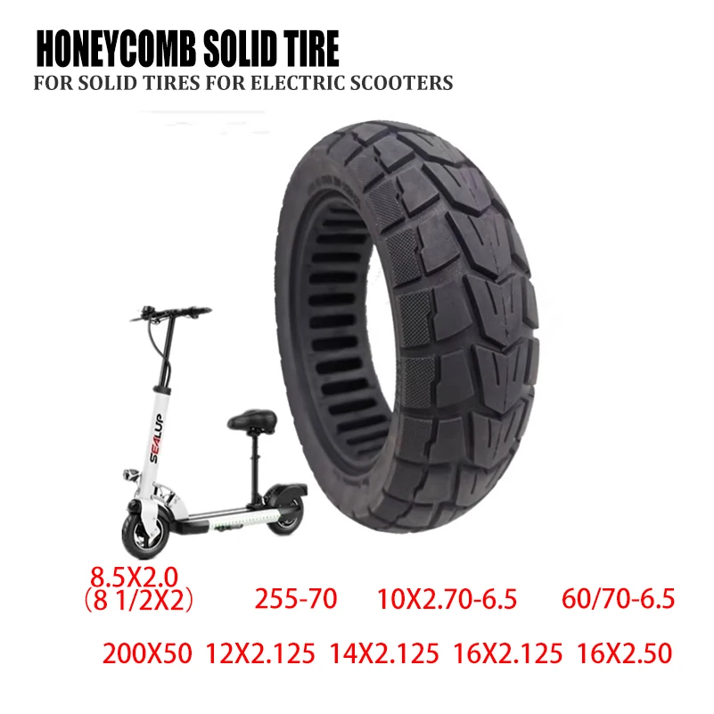 

Electric scooter solid tire 70/65-6.5 10X2.125 14X2.125 16X2.125 8/10 inch explosion-proof 10x2.70-6.5 anti puncture