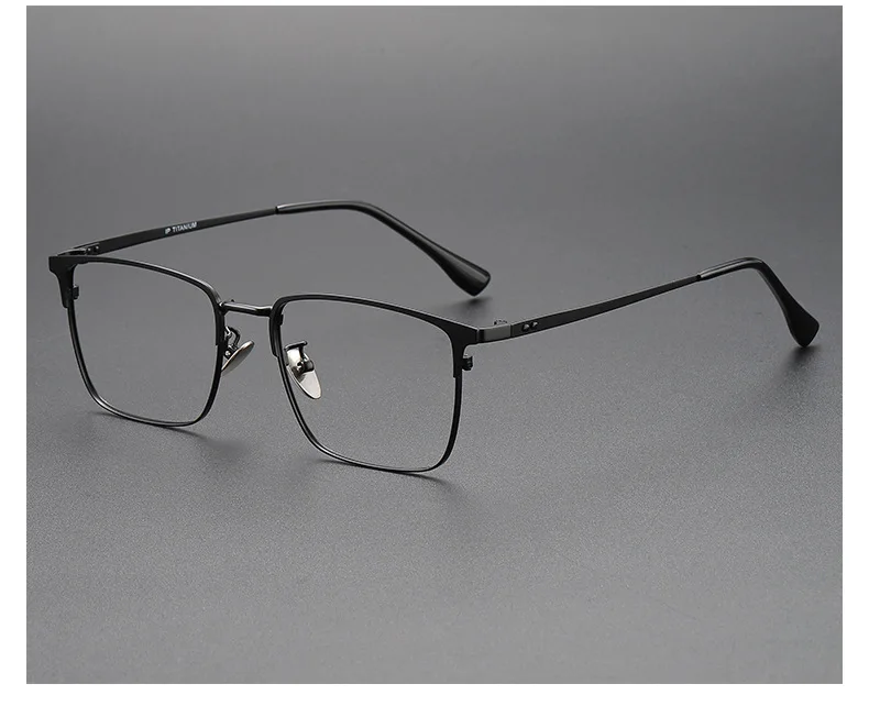 FIRADA Mode Komfort Gläser Retro Luxus Titan Quadrat Brillen Optische Brillen Rahmen Für Männer Frauen 20363-C – Detail 10