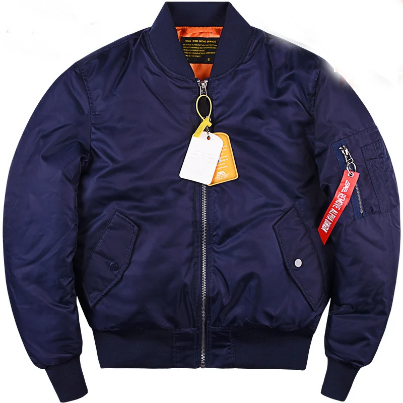 MA1 Bomber Jacket Men's Thickened Cotton Pad Coat  Autumn and Winter Baseball Uniform  Coat for Men 3