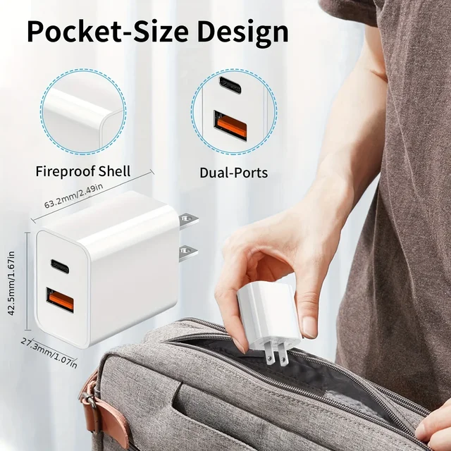 USB C fast Charger Block 3