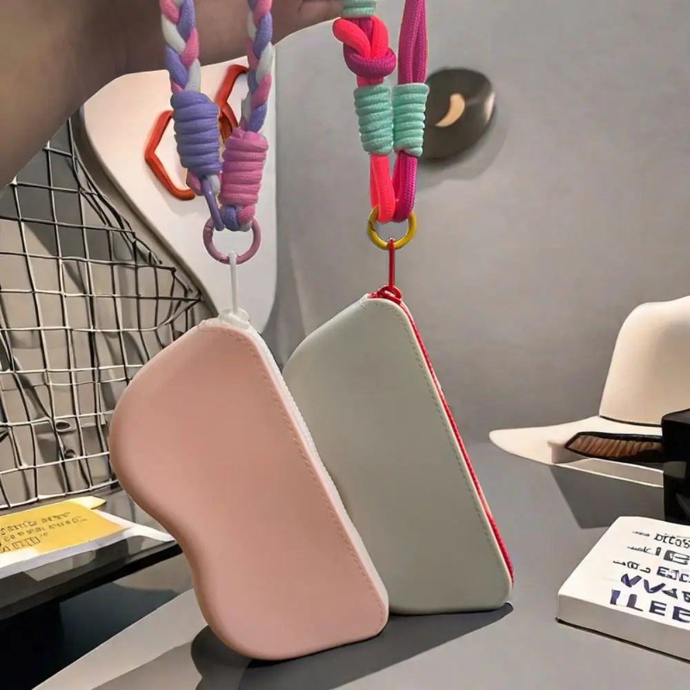 Waterproof Silicone Glasses Bag Portable Dustproof Coin Purse Cosmetic Bag Sunglasses Protective Cover Gifts Hanging Bag