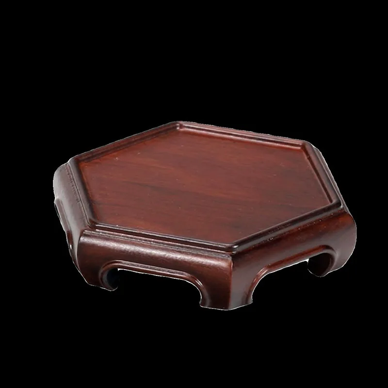 Redwood-Whole Solid Wood Ming Style Square Seal Base, Jade Stone Bracket, Purple Sand Teapot ornament, Bonsai Base