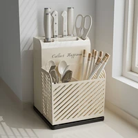 Multifunction Draining Cutlery Storage Rack Plastic Drain Chopsticks Cage Knife Holder Tableware Organizer Kitchen Utensil Rack 1