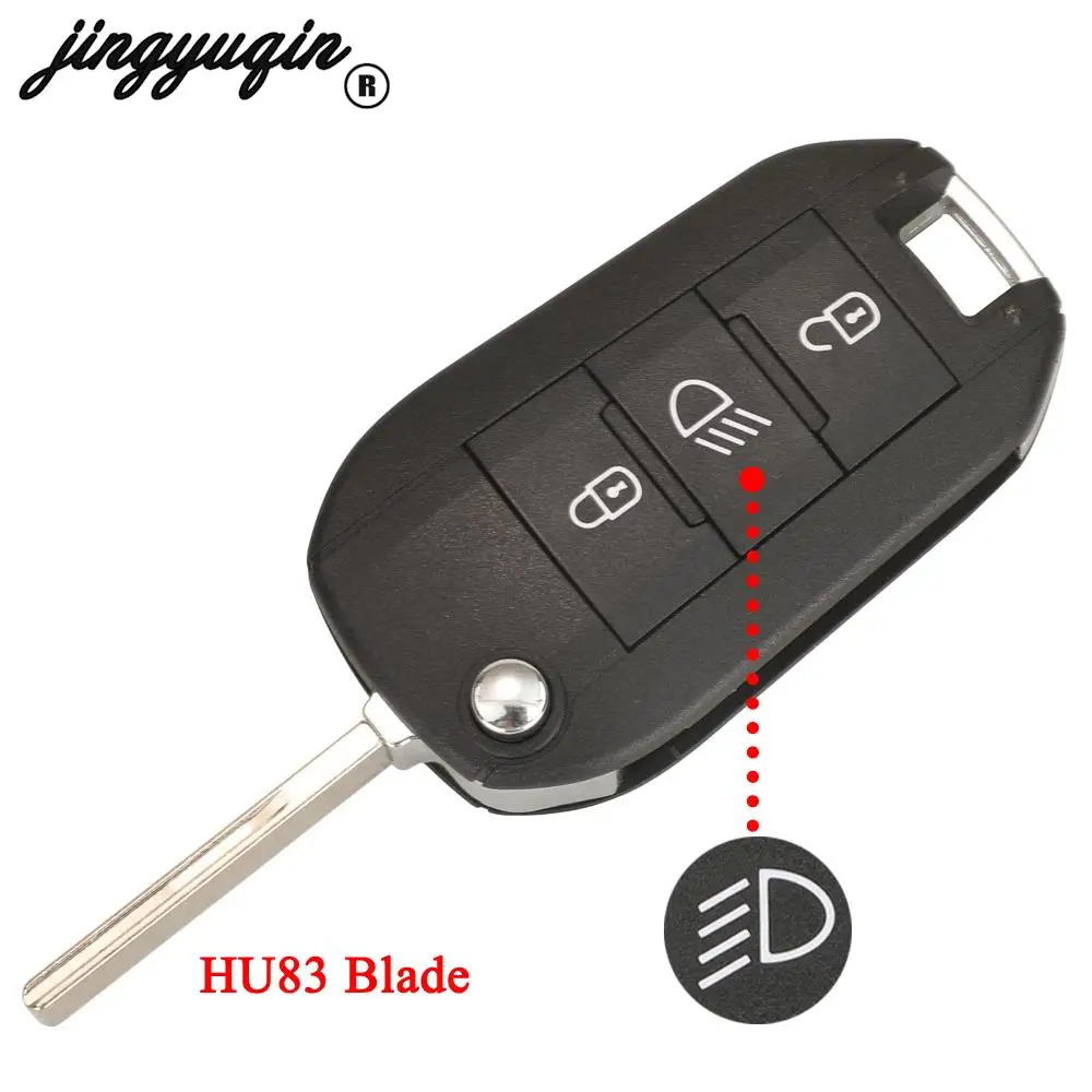 Jingyuqin ø  ڵ Ű 433MHz 4A HITAG AES Ĩ Ǫ  308 3008 2016 + Ʈο C4  2014-HU83 3 ư