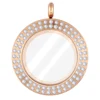 Wholesale Waterproof 28mm 33mm Twist Open Stainless Steel Round Floating Locket Pendant Plain Glass Lockets 2