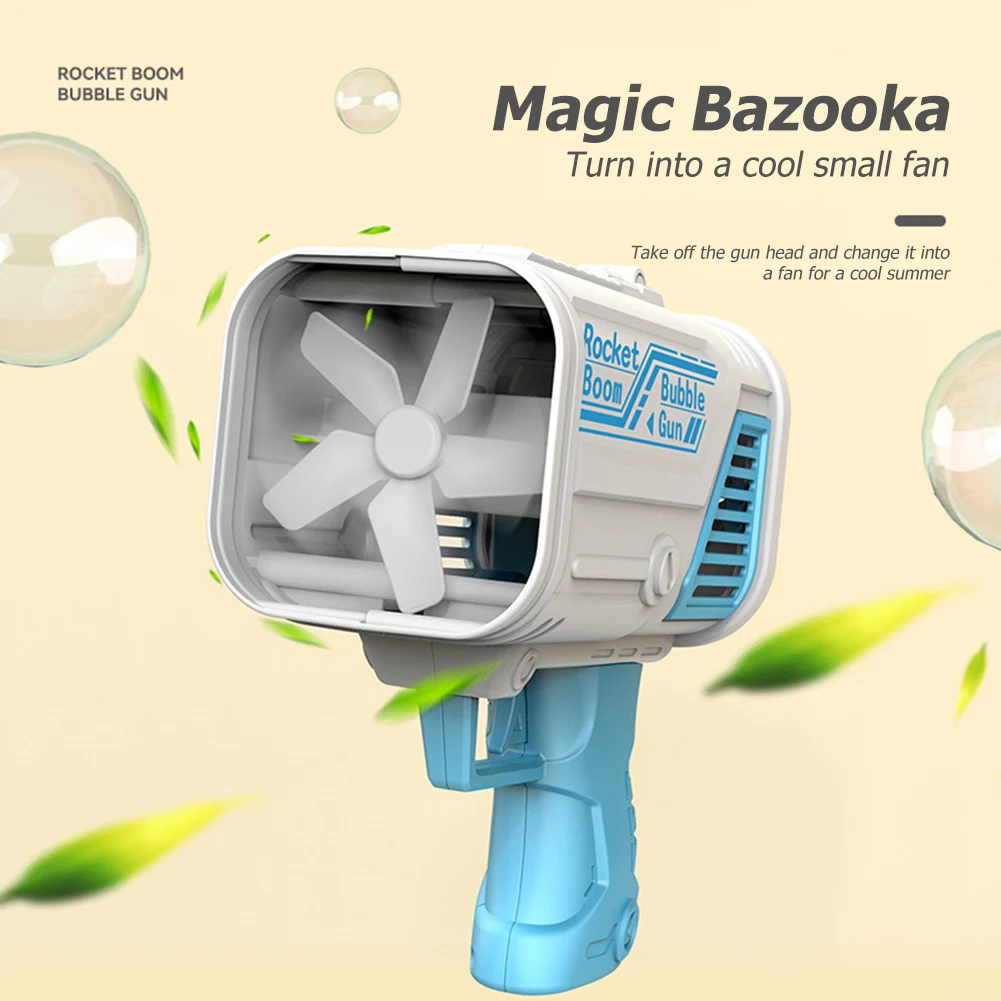 Atomatic Children's Bubble Machine Bazooka Bubble Making Toy 32 Holes Electric Bubble Gun with Non-slip Non-slip for Kids Toys 5