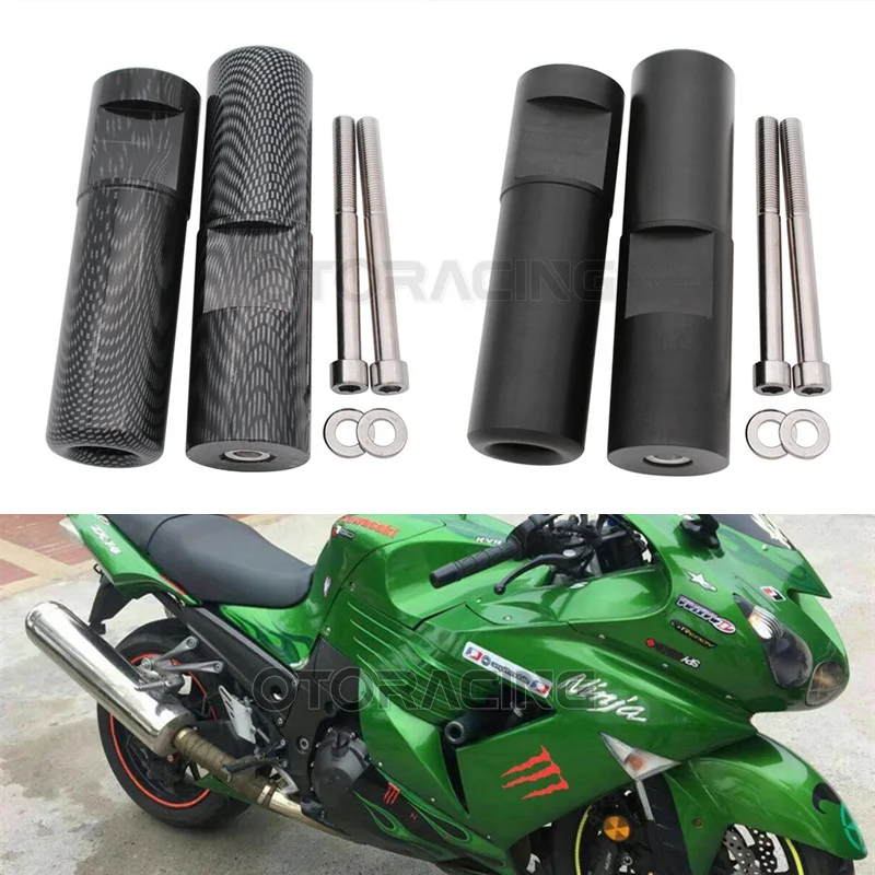 

Motorcycle Black/Carbon Frame Sliders Falling Protection For Kawasaki Ninja ZX14 ZX 14R ZX-14R ZX14R 2006 2007 2008