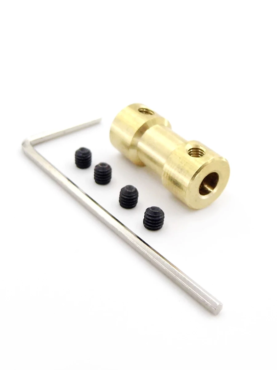 1PC 2mm 2.3mm 3mm 3.175mm 4mm 5mm 6mm Motor Shaft Coupling Copper Joint Coupler Connector for RC Boat Marine Car Robot - 2
