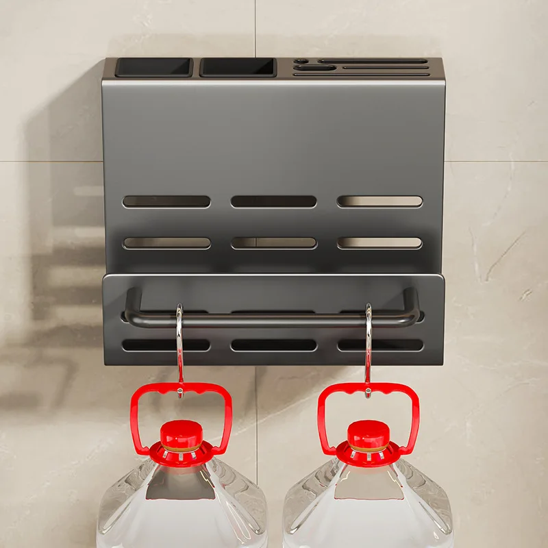 Kitchen knife holder multifunctional wall mounted tool storage rack, integrated shelf for kitchen knives and cutting boards
