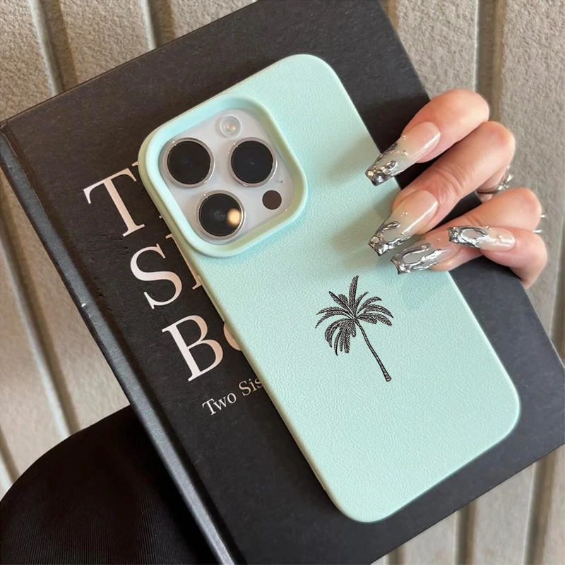 Minimalist Palm Tree Pattern Soft TPU Phone Case Cover