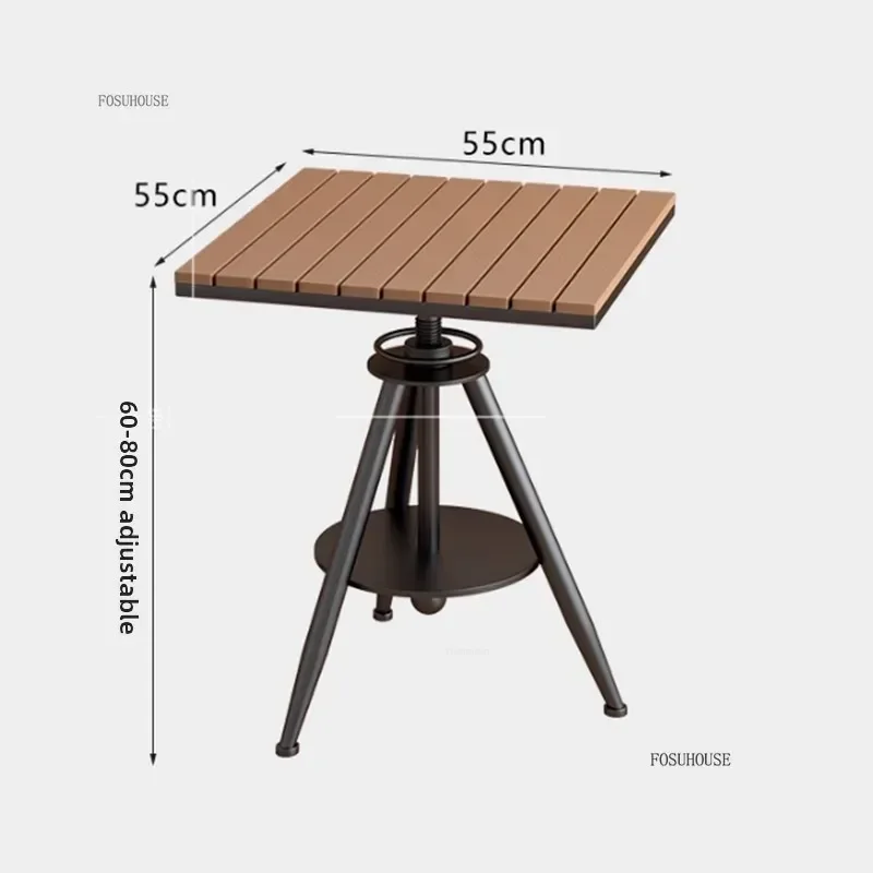 Nordic Patio Furniture Outdoor Set Balcony Open-air Garden Furniture Sets Waterproof Sun-proof Square Table Outdoor Chairs Set