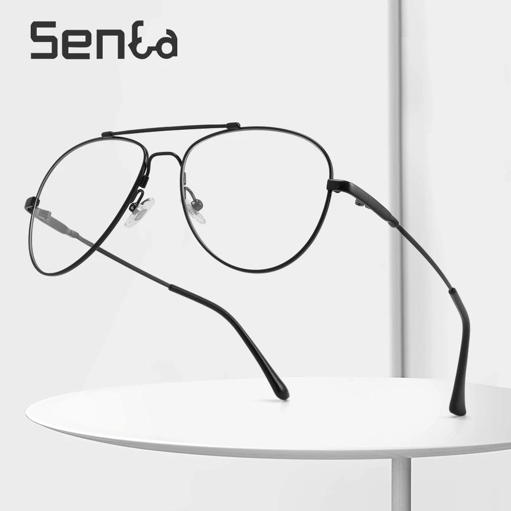 Titanium Glasses Frame Men's Women Optical Eyewear Pilot Bendable