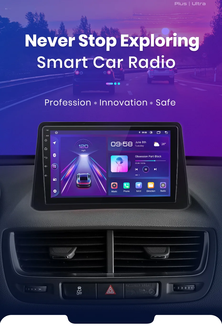 Für Opel Mokka 2012–2016 Wireless CarPlay für Apple Android Auto Auto Radio GPS Multimedia Stereo – Detail 2