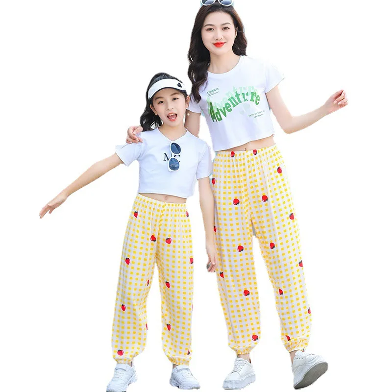 Kids Pants Summer Thin Mosquito Children Printed Bloomers Beach Pants